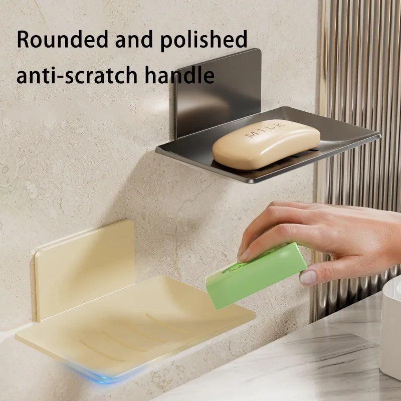 Black soap holder with drainage slots